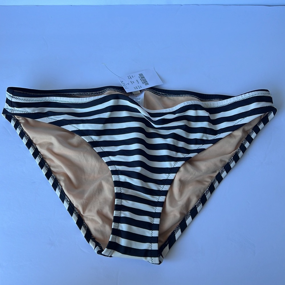 J Crew new with tags stripped bikini bottoms.